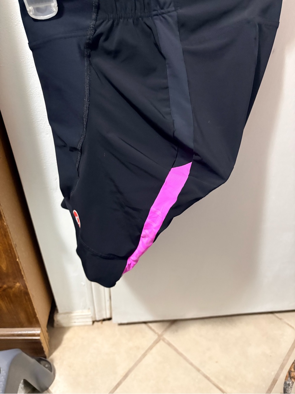 Castelli Women’s Black Bike Shorts with Pink Accent - Picture 4 of 5